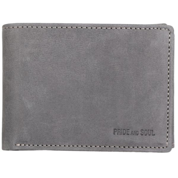Mini-Geldbörse RFID, im Querformat, Leder, grau PRIDE&SOUL 47255 (4021068472550)