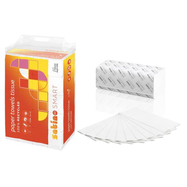 Handtuchpapier Smart, 240 x 230 mm, weiß satino by wepa 276490 (4000735550210)