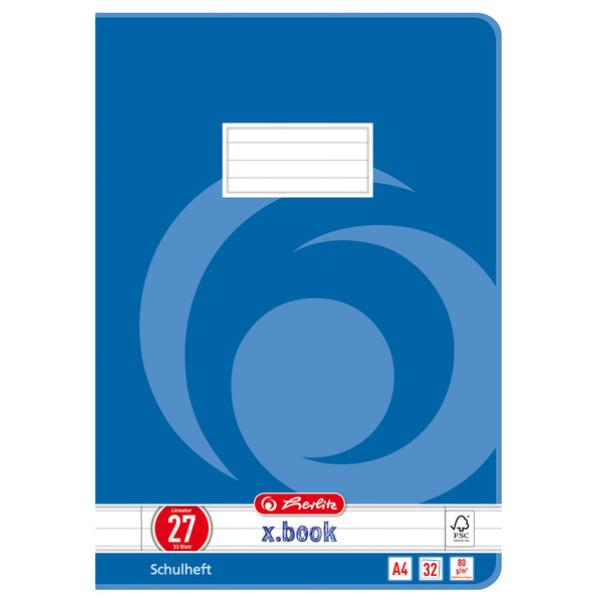 Schulheft x.book, DIN A4, Lineatur 22 / kariert herlitz 400128768 (4008110340227)