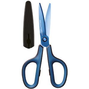Universalschere FITCUT CURVE Titanium, blau PLUS JAPAN 35057 (4977564675011)
