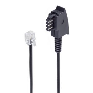 BASIC-S Telefonkabel, schwarz, 3, 0 m shiverpeaks BS70093 (4017538983220)