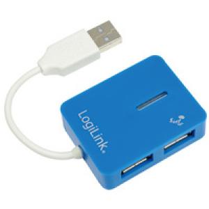 USB 2.0 Hub Smile, 4 Port, blau LogiLink UA0136 (4260113575673)