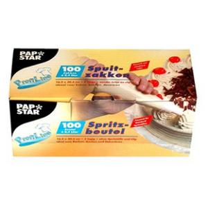 LDPE-Spritzbeutel, transparent, 0, 4 l, 100er Pack PAPSTAR 12474 (4002911124741)