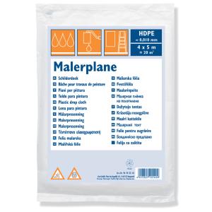 Abdeckfolie, HDPE, 10 my, transparent, 4 x 5 m WESTEX 96940510 (4013307101499)