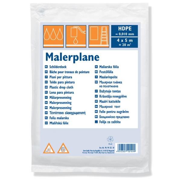 Abdeckfolie, HDPE, 10 my, transparent, 4 x 5 m WESTEX 96940510 (4013307101499)