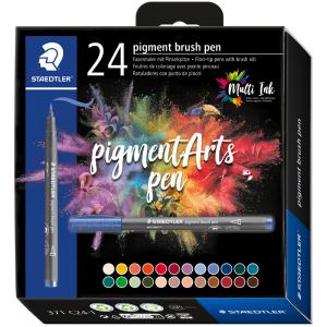 Fasermaler pigment brush pen, 24er Kartonetui STAEDTLER 371 C24-1 (4007817141892)