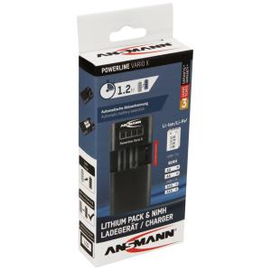 Universal-Ladegerät Powerline Vario X, schwarz ANSMANN 1001-0085 (4013674149421)