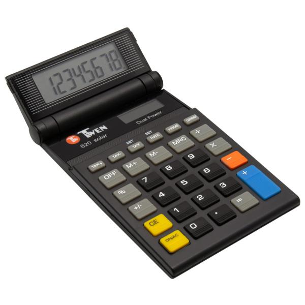 Taschenrechner 820 Solar, schwarz TWEN 578 (4025999800192)