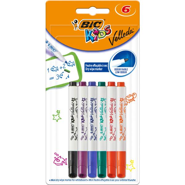 BIC KIDS Whiteboard-Marker Velleda Mini, 6er Blister Bic 8413871 (3086126707426)