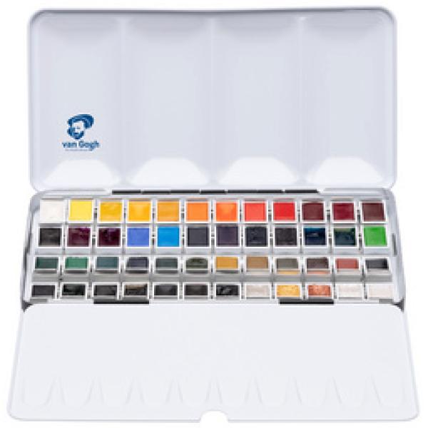 ROYAL TALENS Aquarellfarbe Van Gogh, 48er Set im Metall-Etui Royal Talens 20838648 (8712079422875)