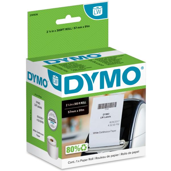 DYMO LabelWriter-Bonrolle, 57 mm x 91 m, weiß Dymo 2191636 (0071701063670)