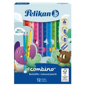 Dreikant-Buntstifte combino, 12er Kartonetui Pelikan 100401660 (4012700811196)