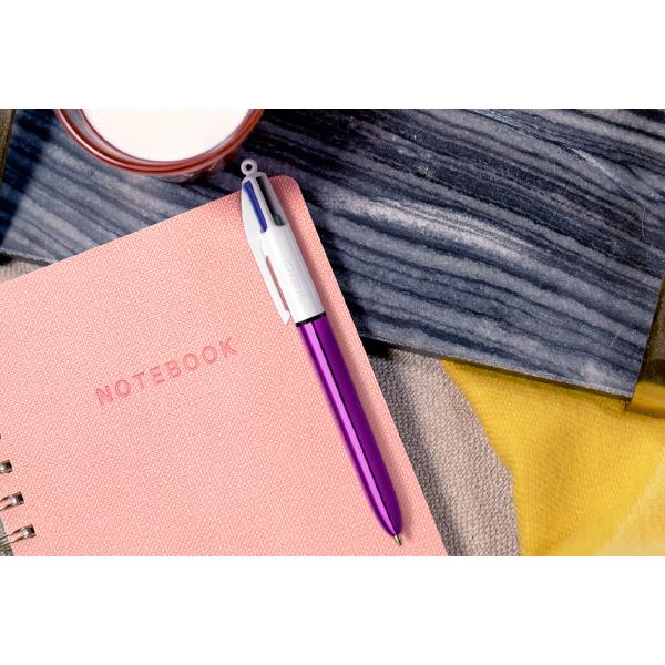 Bic 4-farben-kugelschreiber 4 Colours Shine Rosegold, Schreibfarbe: Blau, Schwarz, Rot, Grün, 1 St. 504894 (308612363691