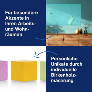 Neodym-Magnete Wood Series Cube, farbig magnetoplan 16653410 (4013695067285)