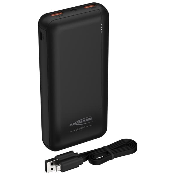 Powerbank PB320PD, 20.000 mAh, schwarz ANSMANN 1700-0147 (4013674187195)