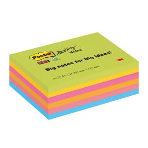 Meeting Notes Super Sticky, 152 x 203 mm, 4-farbig Post-it 6845-SSP-EU (0051131849693)