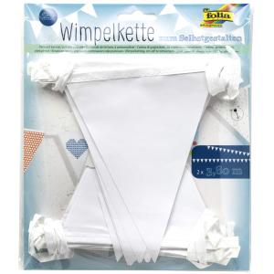 Wimpelkette 'Basic', Länge: 3, 80 m, weiß folia 2374 (4001868024166)
