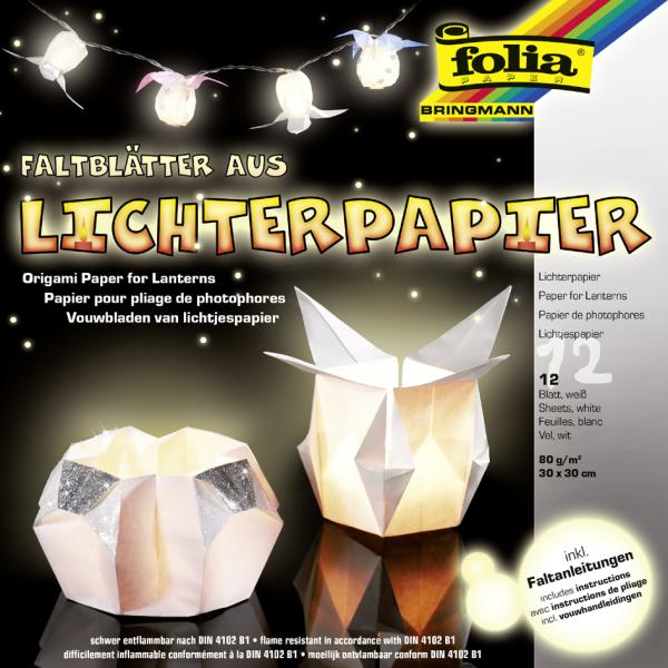 Origami-Lichterpapier, 300 x 300 mm, weiß folia 42300 (4001868005332)