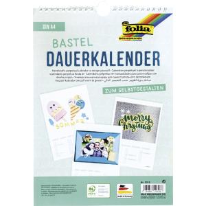 Bastelkalender A4, blanco schwarz 13 Blatt + 1 zusätzliches Deckblatt FOLIA 23601 (4001868024173)
