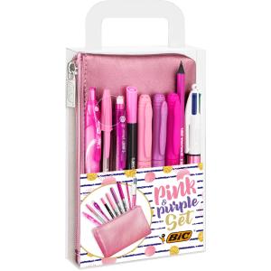 BIC Schreibset 'PINK & PURPLE' mit Schlamper-Etui, 10-teilig Bic 9642801 (3086123532755)