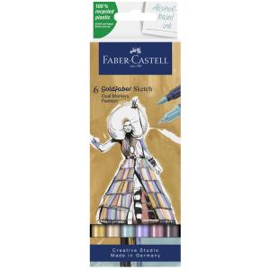 FABER-CASTELL Sketch Marker GOLDFABER, 6er Etui Fashion Faber-Castell 164808 (4005401648086)