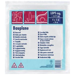 Bauplane, LDPE, 75 my, schwarz, 4 x 5 m WESTEX 96927510 (4013307438168)