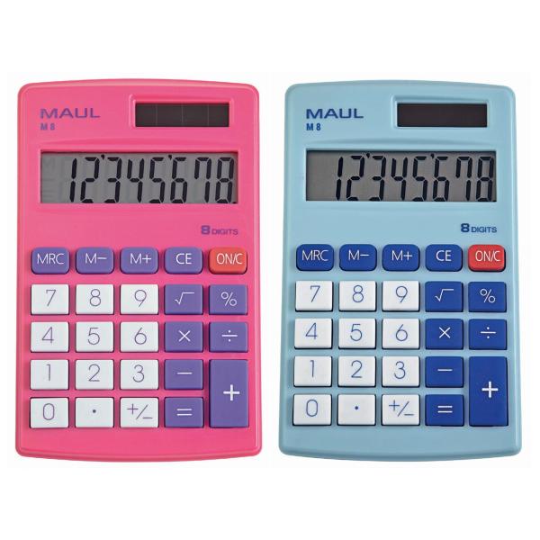 Taschenrechner M 8, 8-stellig, pink MAUL 7261022 (4002390085427)