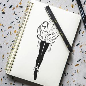 Fineliner PIN Brush Extra Fine, schwarz uni-ball EFBR500 N (4902778268032)