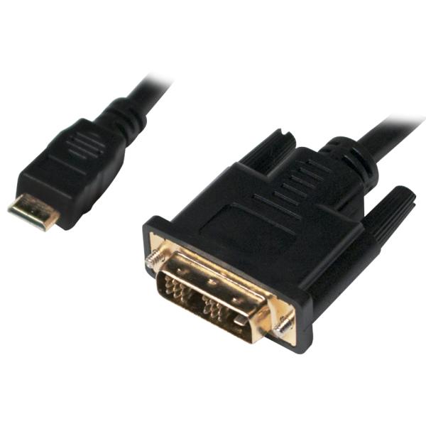 Mini HDMI Kabel, Mini HDMI - DVI-D, 1, 0 m, schwarz LogiLink CHM002 (4052792038996)