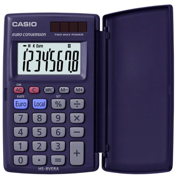Casio Hs-8vera Taschenrechner Dunkelblau (4549526613746)