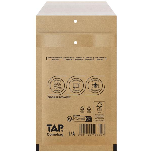 Luftpolster-Versandtaschen COMEBAG, Typ K, braun, 52 g TAP 81010900 (4027383400100)