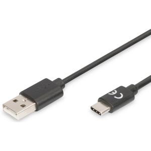 USB 2.0 Anschlusskabel, USB-C - USB-A Stecker, 3, 0 m DIGITUS AK-300148-030-S (4016032437482)