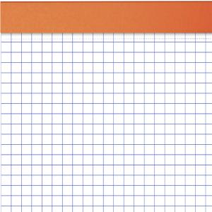 Notizblock, DIN A4, kariert, 80 Blatt, orange Oxford 100106281 (3020121062814)