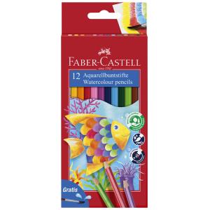 FABER-CASTELL Buntstifte KINDER-AQUARELL, 12er Kartonetui Faber-Castell 114413 (4005401144137)