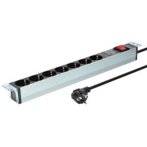 19' Steckdosenleiste 7-fach, mit Überspannungsschutz DIGITUS DN-95407 (4016032339335)