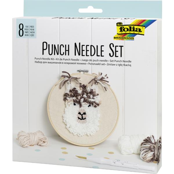 Punch Needle Set Alpaka, 8-teilig folia 23411 (4001868117547)