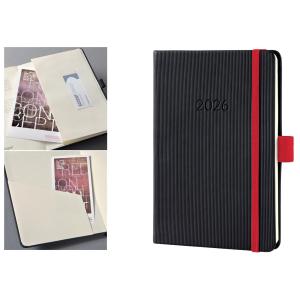 Taschenkalender Conceptum 2026, ca. DIN A6, rot sigel C2665 (4004360773020)