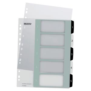 Kunststoff-Register WOW, Zahlen, A4 Überbreite, 1-6 LEITZ 1214-00-00 (4002432120369)