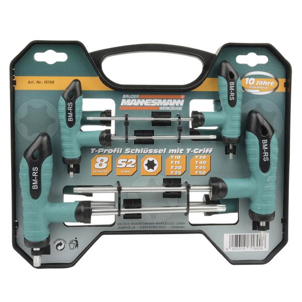 BRÜDER MANNESMANN Winkelschraubendreher-Satz, 8-teilig M18198 (4003315716006)