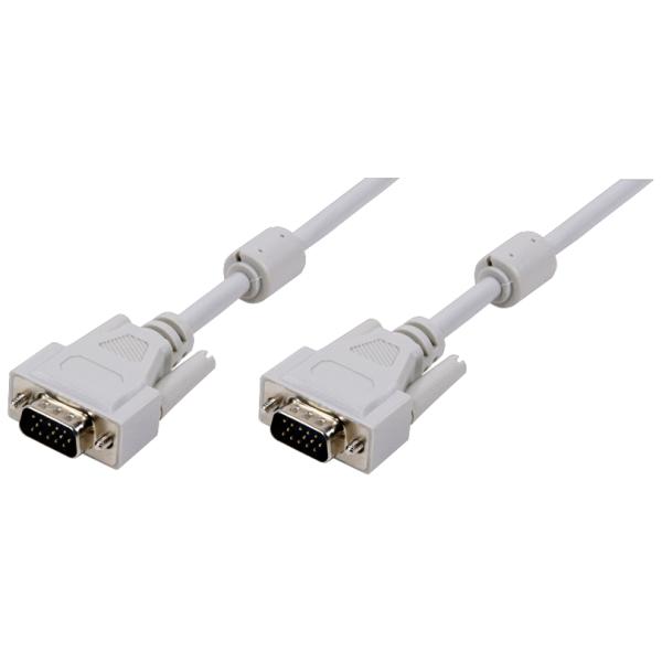 VGA Monitorkabel, Stecker - Stecker, grau, 3, 0 m LogiLink CV0026 (4260113564585)