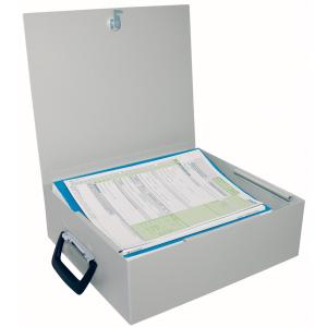 Ordner-Kassette, mit Koffergriff, aus Stahlblech WEDO 102 1637 (4003801012049)