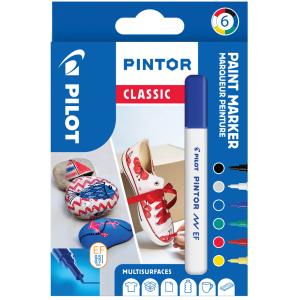 Pigmentmarker PINTOR, medium, 6er Set 'CLASSIC' PILOT 517412 (3131910517412)
