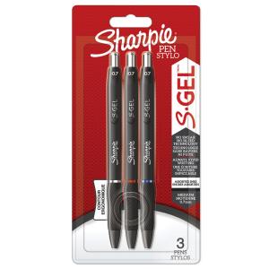 Sharpie S-gel Gelschreiber Schwarz, Schreibfarbe: Farbsortiert, 3 St. 2136596 (3026981365966)