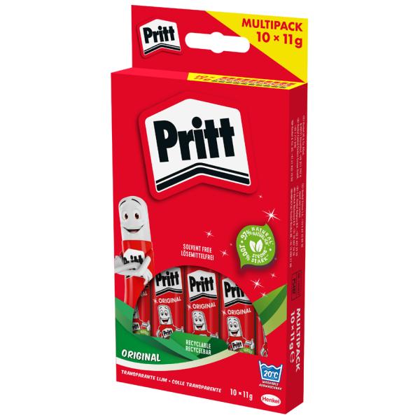 Klebestift 10 x 11 g im Multi-Pack, lösemittelfrei Pritt PS4BF (5410091268350)