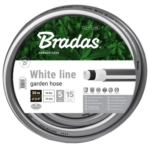 Gartenschlauch WHITE LINE, 3/ 4', silber/ weiß, 30 m Bradas WWL3/430 (5907544425700)
