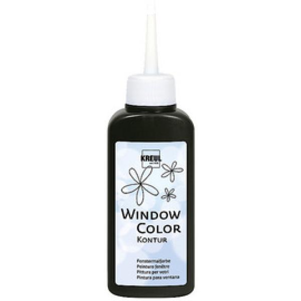 Window Color Konturenfarbe, schwarz, 80 ml KREUL 42774 (4000798427740)