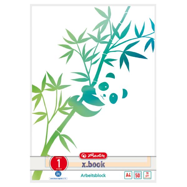 Arbeitsblock GREENline DIN A4, 50 Blatt, Lineatur 1 herlitz 400160921 (4008110295862)
