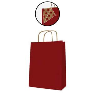 Papiertragetasche - aus Kraftpapier, groß, rot APLI 101648 (3270241016482)