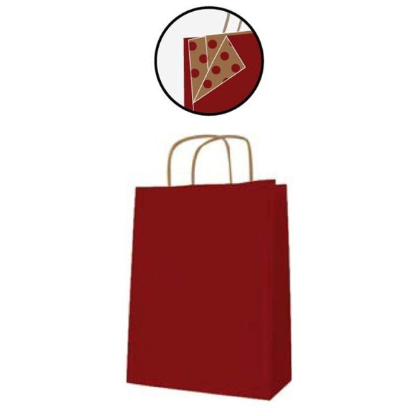 Papiertragetasche - aus Kraftpapier, groß, rot APLI 101648 (3270241016482)