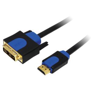 HDMI Kabel High Speed, HDMI - DVI-D, 2 m LogiLink CHB3102 (4052792005608)